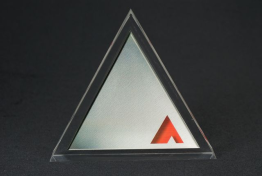 Clear Lucite Triangle Embedment
6 " x 4 1/2 " x 1 "