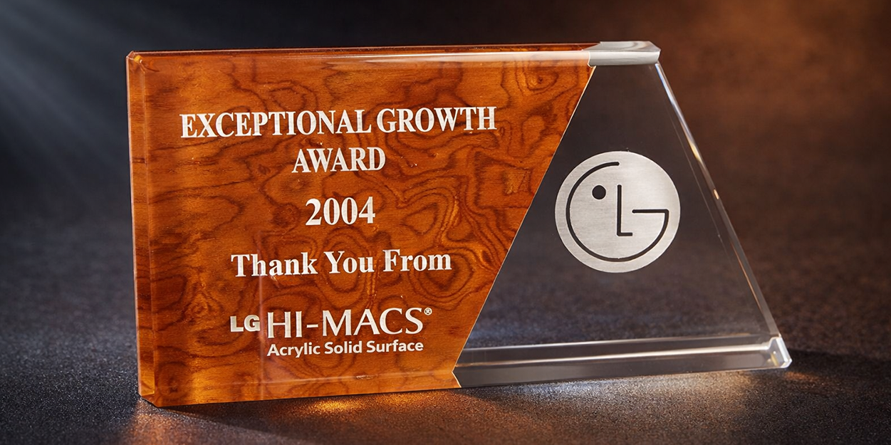 Acrylic awards example by Clear Image, Inc.